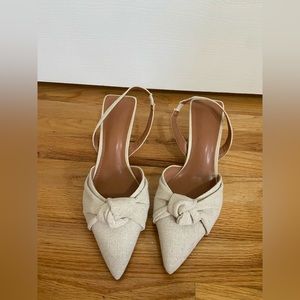 ASOS design wide fit soraya knotted slingback mid heeled shoes